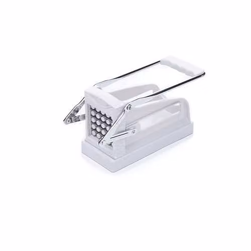 KitchenCraft Potato Chipper with Multiple Blades and Non-Slip Base in White – 1