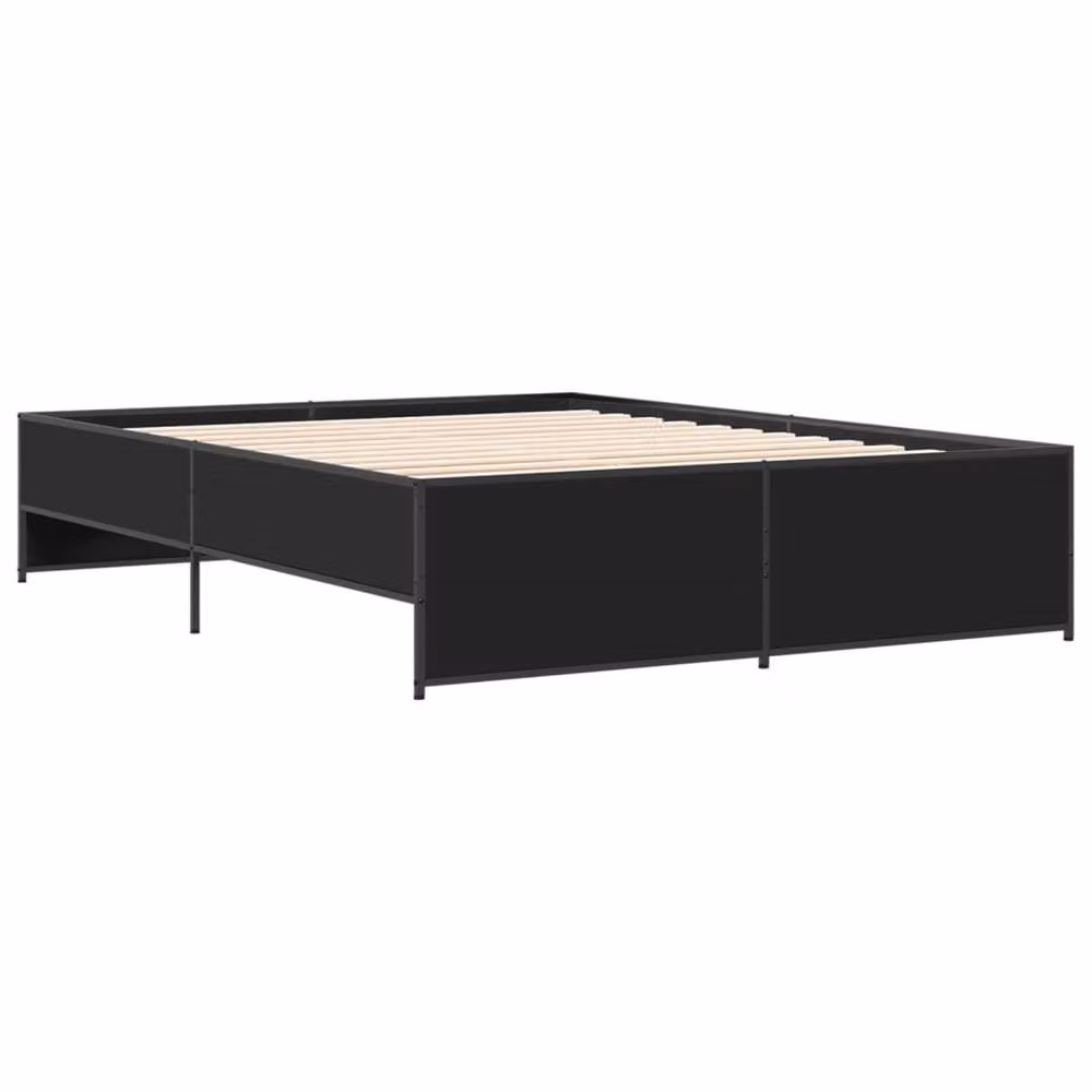 Berkfield Home Bed Frame in Black, W/D/H: 200 x 140 x 40.5 cm – 3