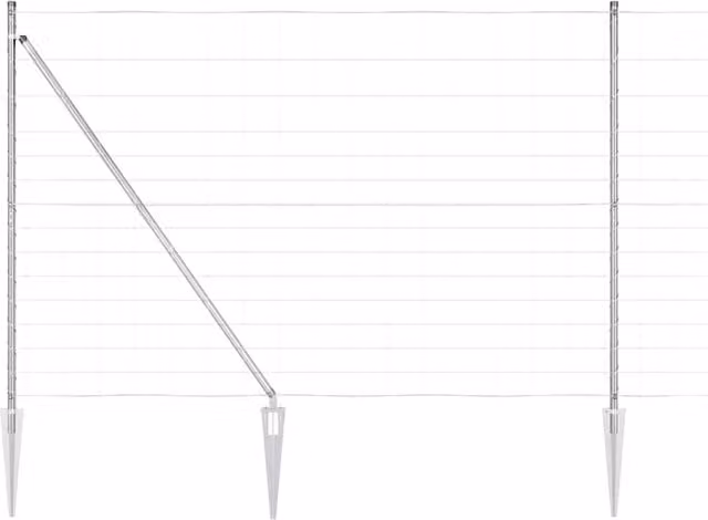 Berkfield Home Field Fence in Silver Galvanised Steel, H: 160 cm, L: 25 m – 1