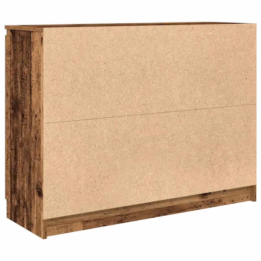 Berkfield Home Rustic Sideboard with Drawers in Brown, W/D/H: 100.5 x 35 x 76 cm – 3