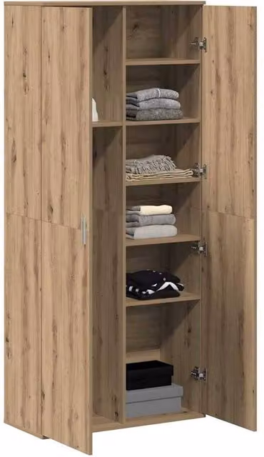 Berkfield Home Artisan Oak Highboard in Brown, W/D/H: 80 x 35 x 180 cm – 1
