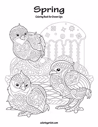 Spring Coloring Book for Grown-Ups 1: Volume 1 by Createspace