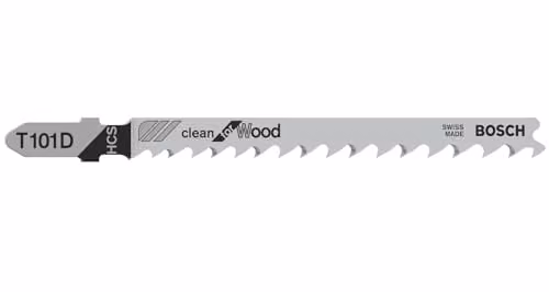 Bosch T 101 D Clean HCS Jigsaw Blades for Wood, 5 Pack, Silver – 1