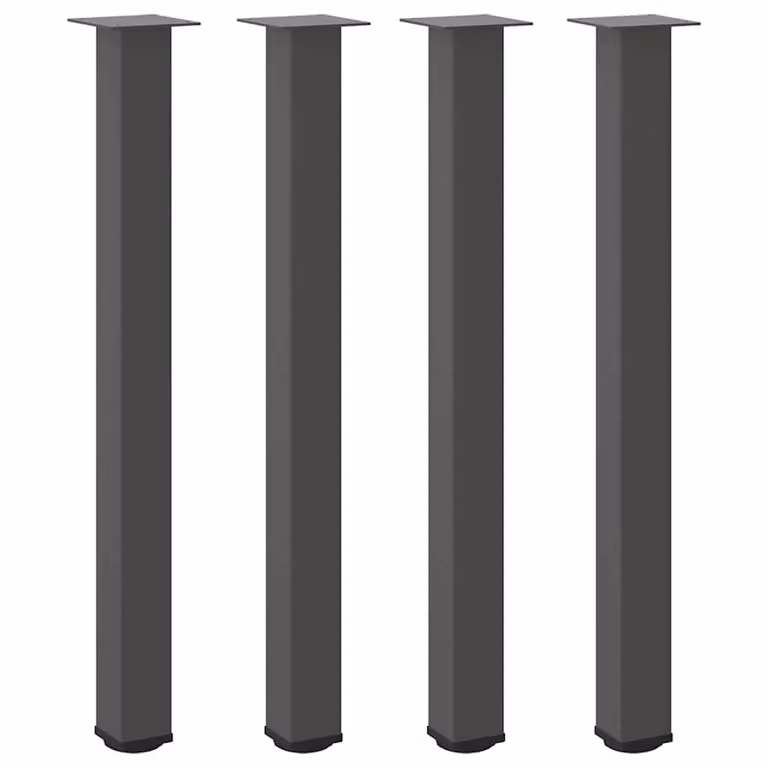 Berkfield Home Steel Coffee Table Legs, 4 Pieces, Anthracite and Black, Height: 90 cm