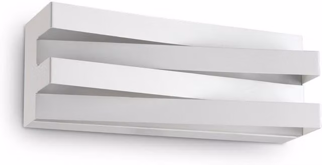 Ideal Lux Virtus Modern Rectangular LED Wall Light in White with 4000K Cool White Up and Down Lighting