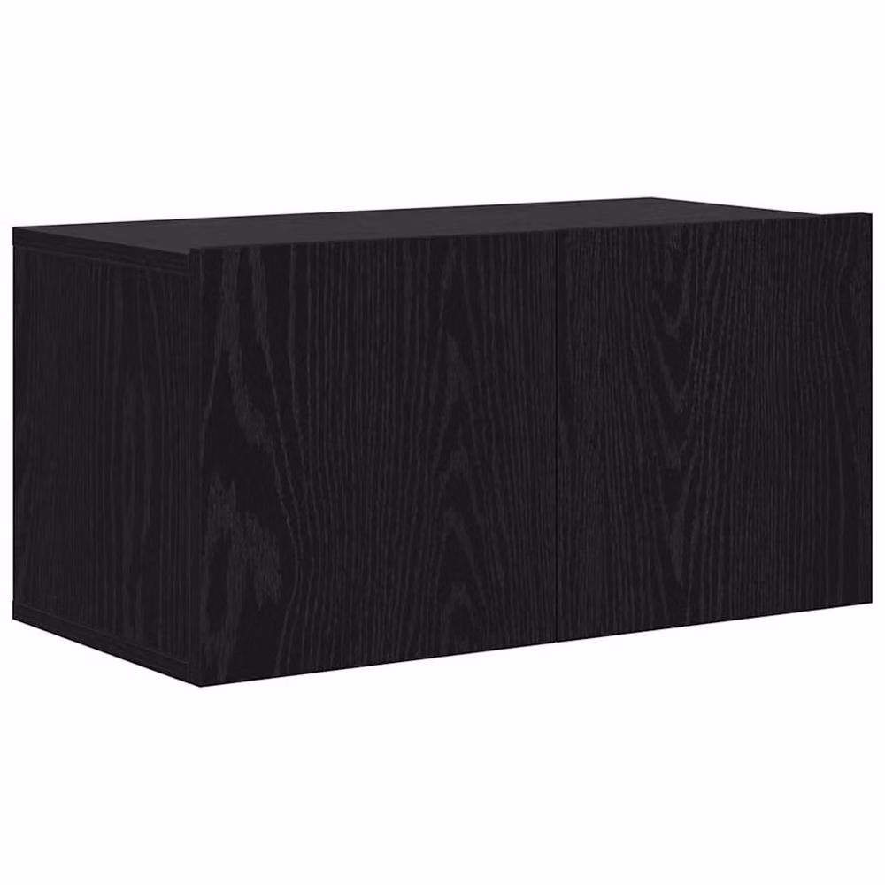 Berkfield Home Modern Black Oak TV Cabinet Set in Matt Engineered Wood – 2