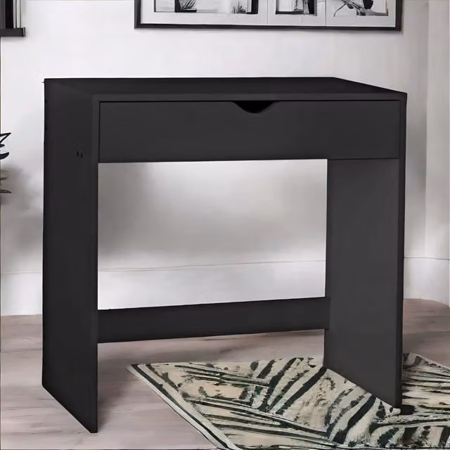 Rafaelo Mobilia Black 1 Drawer Modern Dressing Table for your Bedroom