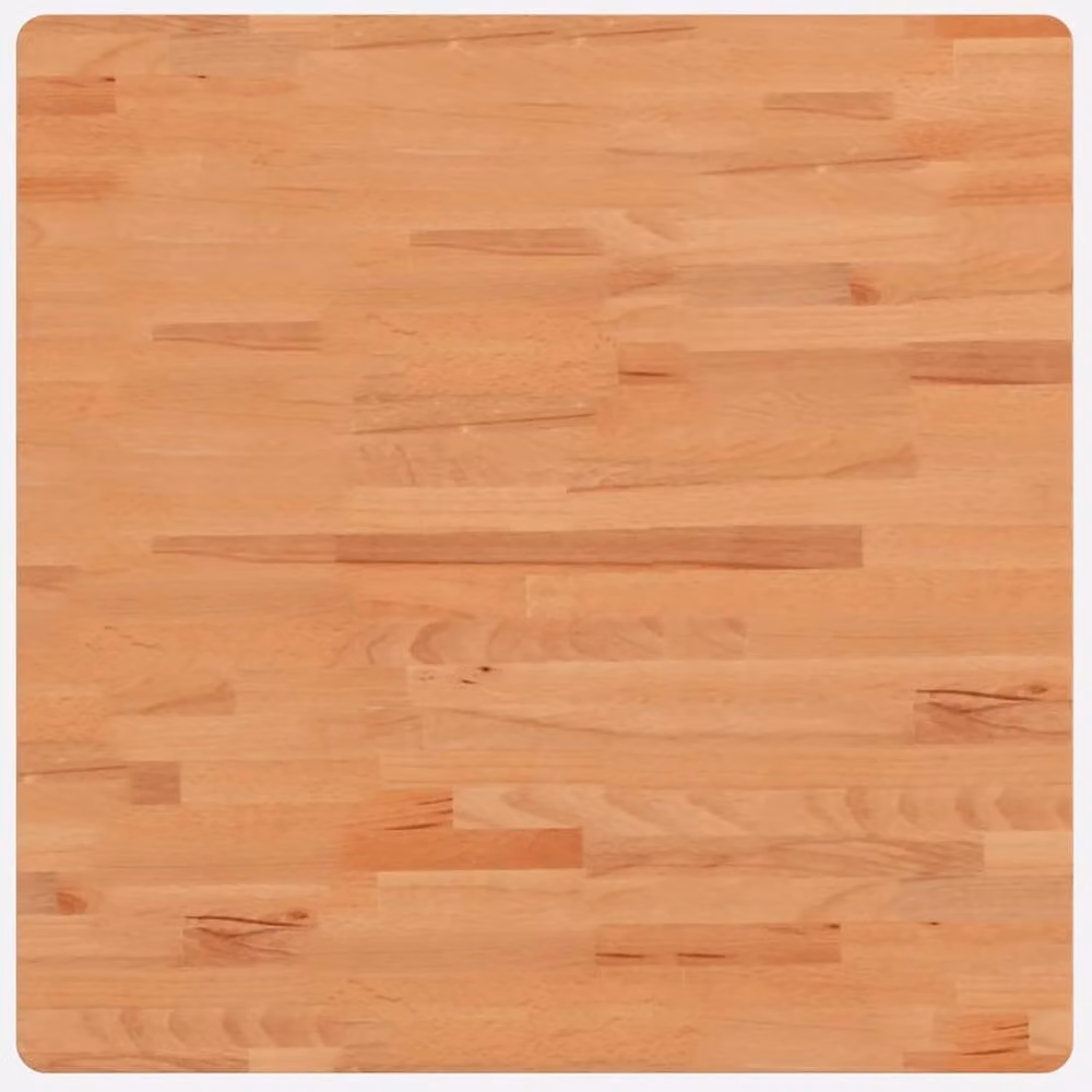 Berkfield Home Square Solid Wood Beech Table Top, Brown, W: 70 cm, D: 70 cm, H: 4 cm – 1