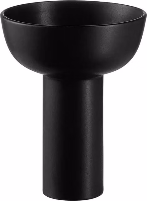 Blomus Miyabi Large Ceramic Tabletop Vase, Black, H 21.0 cm x W 17.0 cm x D 17.0 cm