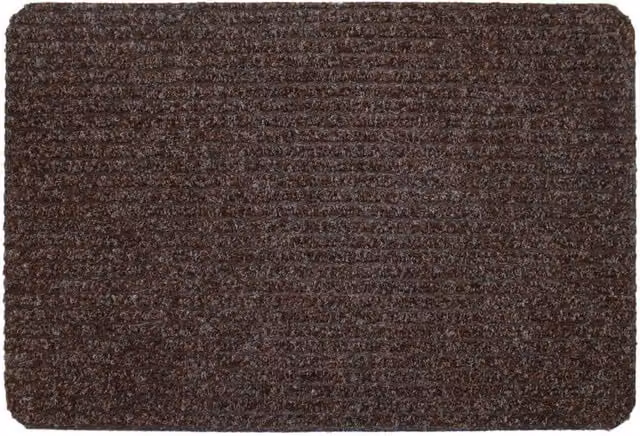 Groundsman Basic Ribbed Door Mat in Brown, W: 60 cm, D: 40 cm