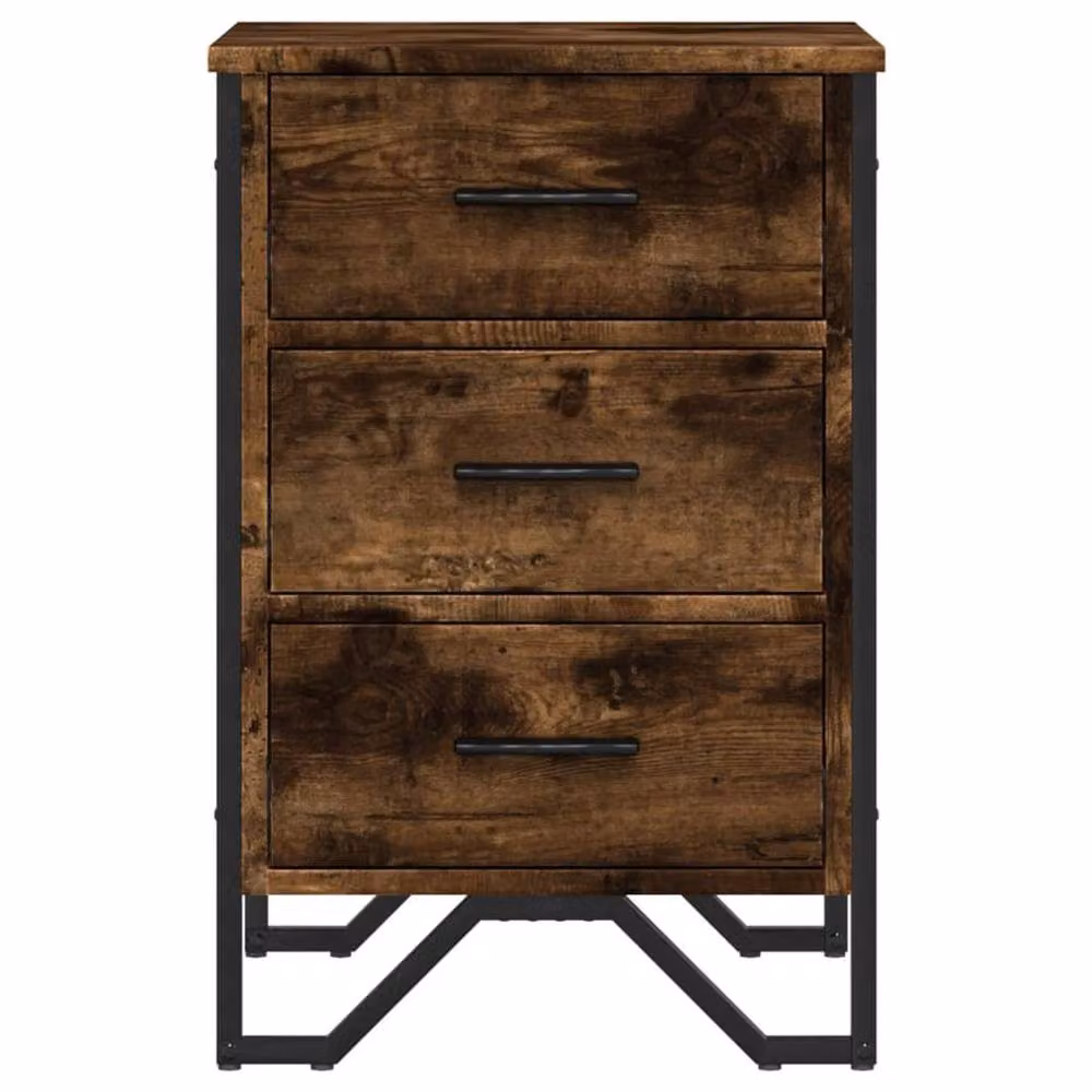 Berkfield Home Bedside Cabinet in Smoked Oak Brown, W/D/H: 40 x 41 x 60 cm – 5