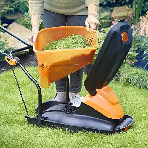 LawnMaster 36cm Electric Hover Mower with Collection Bag, Orange – 3