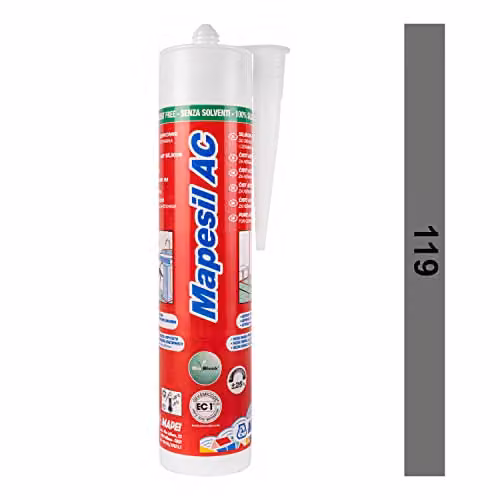 Mapei Mapesil AC Mould Resistant Silicone Sealant in London Grey