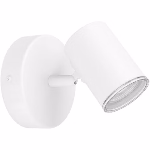 Loops White GU10 Bathroom Ceiling Spotlight, Modern Cylinder Design, IP44 Rated, Height: 11.5 cm