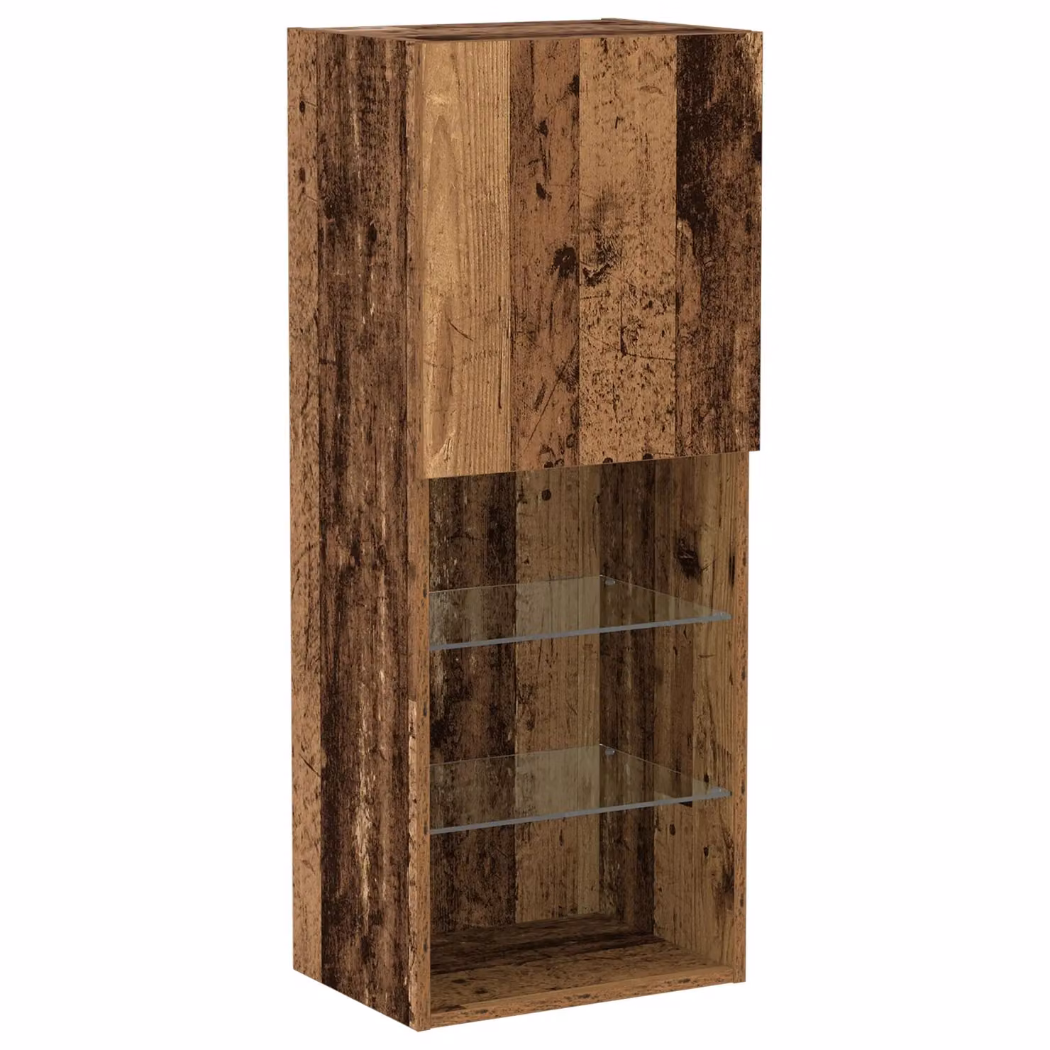 Berkfield Home Modern Wall Mounted TV Cabinet with Integrated LED Lighting in Brown, W/D/H: 40.5 x 30 x 102 cm – 2