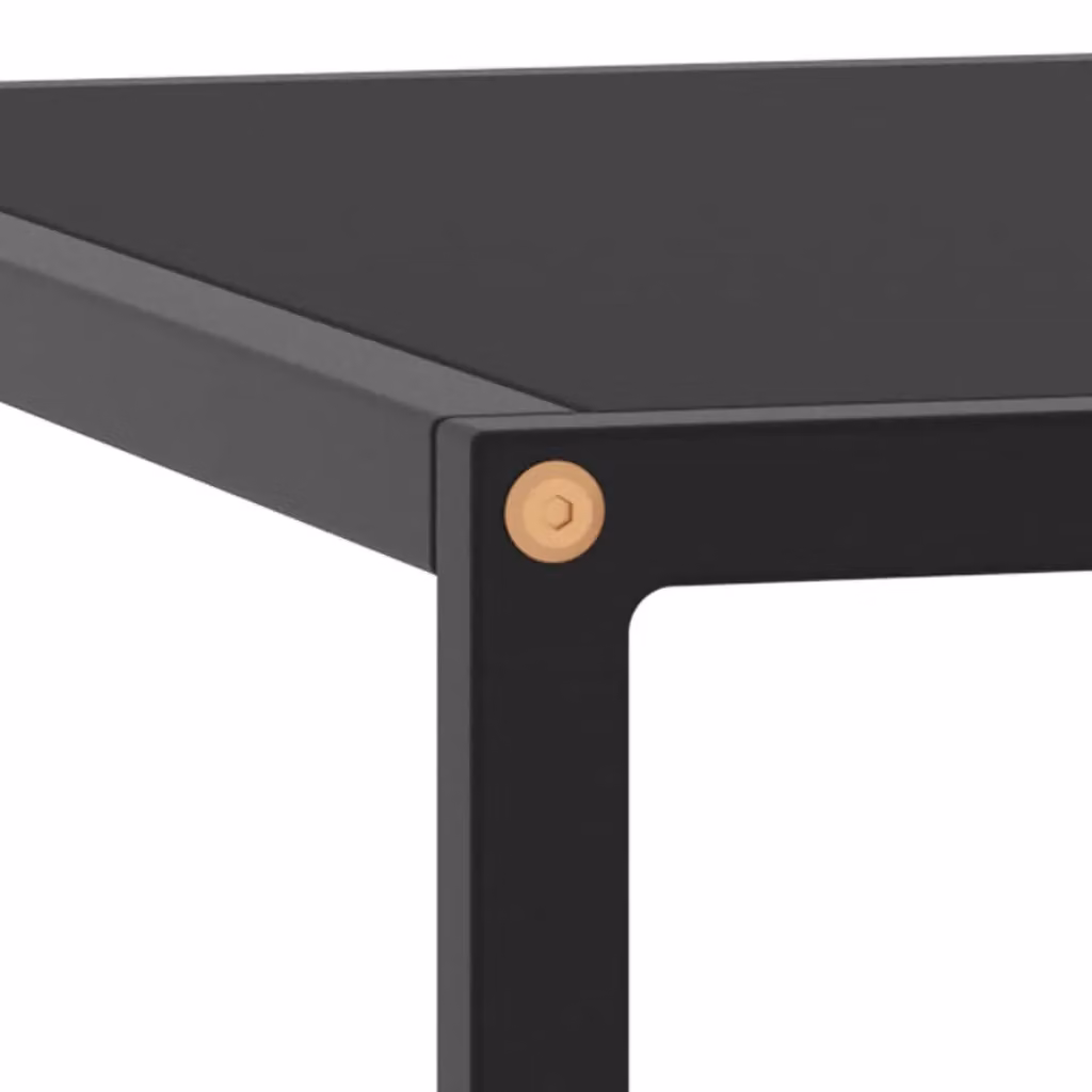 Berkfield Home Modern Black Glass Coffee Table W/D/H: 80 x 80 x 35 cm – 4