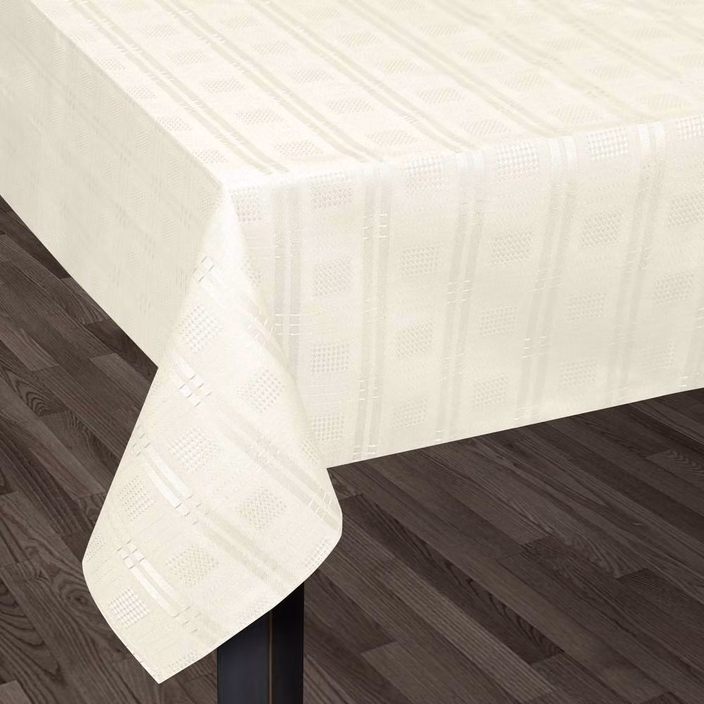 Kitchen Trends Hampton Jacquard Tablecloth in Cream White, Width: 70 cm – 2