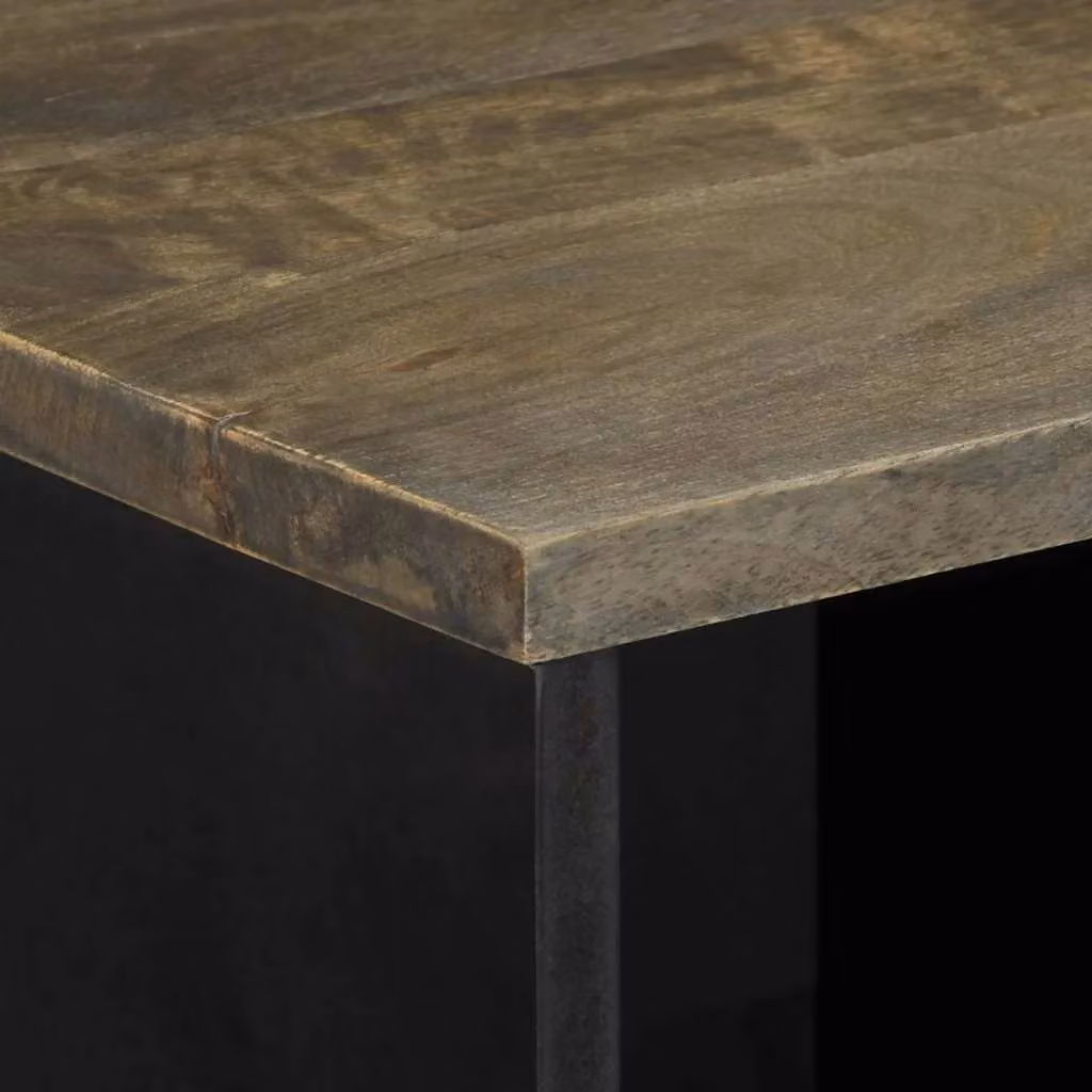 Berkfield Home Mango Wood Sideboard in Black, W/D/H: 80 x 33 x 75 cm – 4