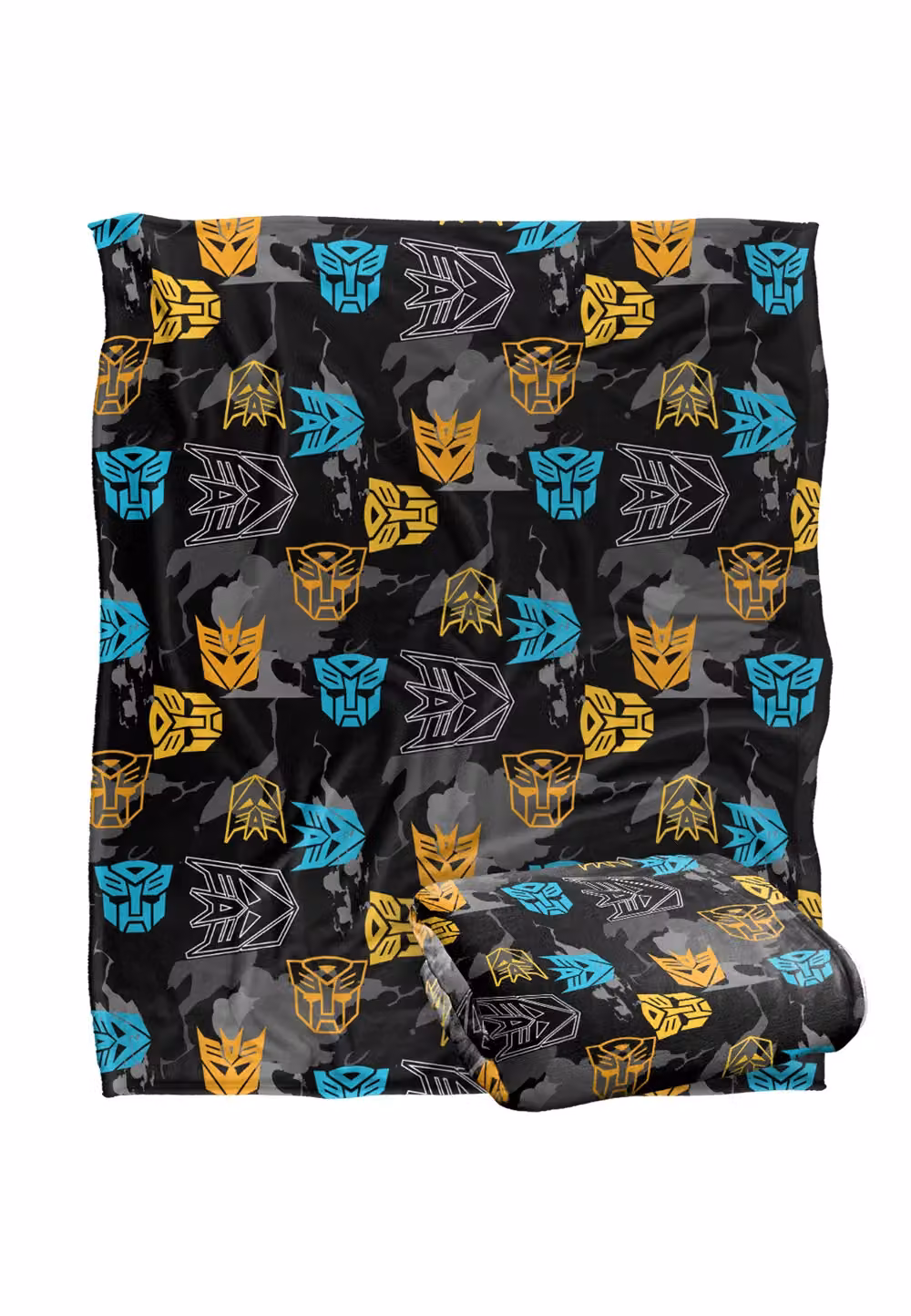 Hasbro Transformers Decepticon Pattern Super Soft Fleece Throw Blanket, W/D/H: 152 x 127 cm, White/Multicolour – 7