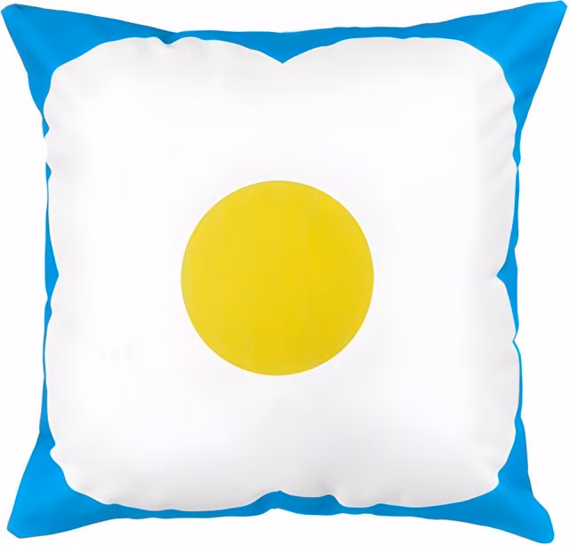 Gardenista Water Resistant Outdoor Printed Square Scatter Cushion in Blue, Green and White