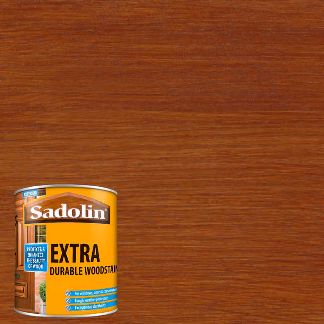 Sadolin Extra Durable Water Repellent Woodstain, Red, 1 l