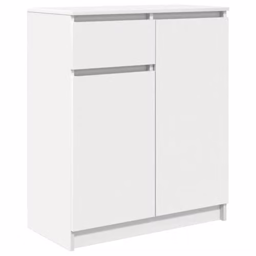 vidaXL Modern White Sideboard with Drawer in MDF, W/D/H: 71 x 35 x 84 cm