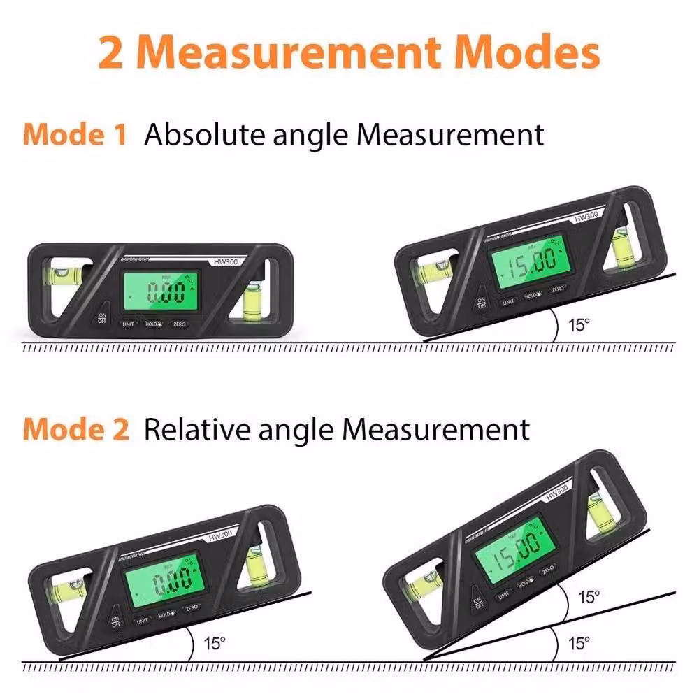 EONLION Black Digital Magnetic Goniometer with LCD Display – 3