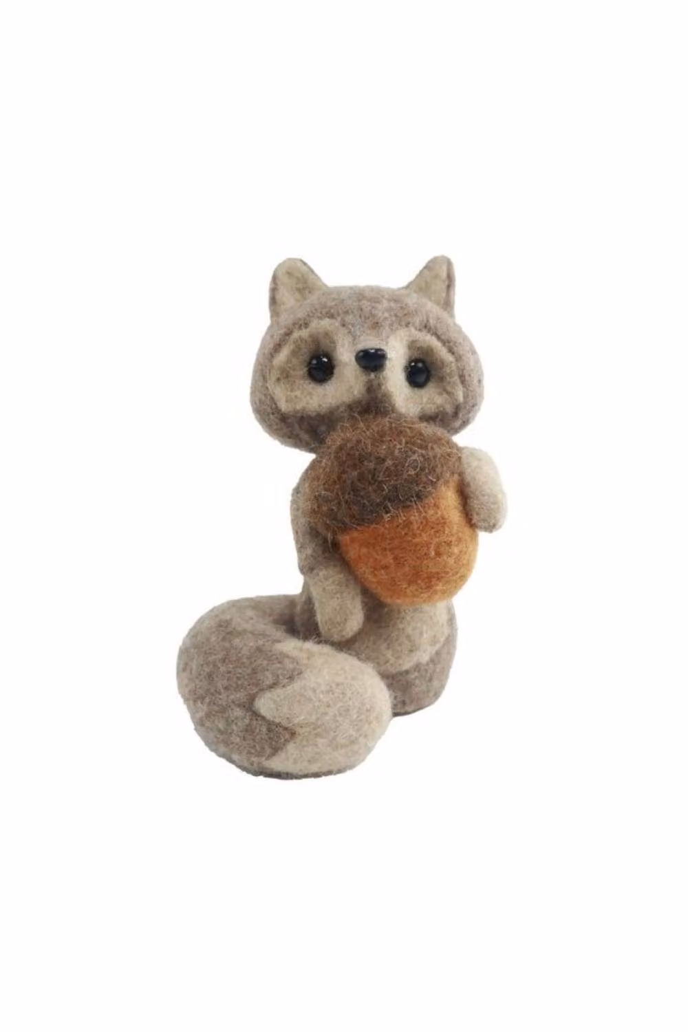 KDMD Fox with an Acorn Ornament in Light Brown, Height: 15 cm