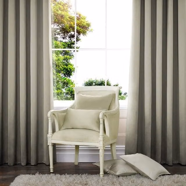 Terrys Tyrone Made to Measure Blackout Fabric Curtain Panel in Silver Grey