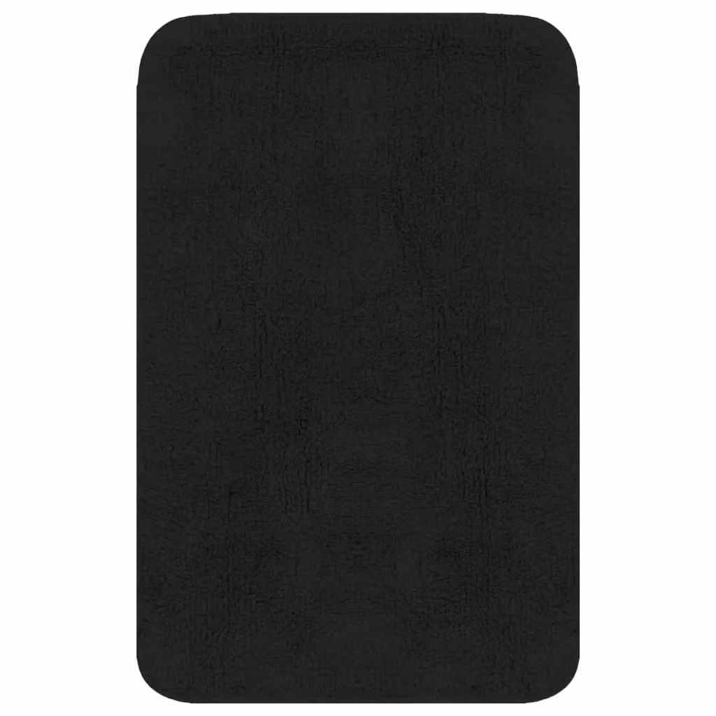 Berkfield Home 2 Piece Anthracite Cotton Bathroom Mat Set with Non-Slip Backing – 1