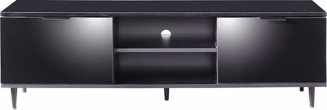 MMT Furniture Designs Glossy Black Living Room Unit W/D/H: 140 x 39 x 50 cm