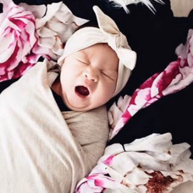 Miilk Organic Cotton Muslin Swaddle Blanket for Babies in Black Peonies