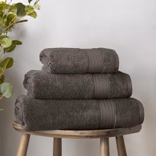 Bianca Supima Cotton Bath Sheet in Anthracite Grey, W: 100 cm, L: 150 cm – 3