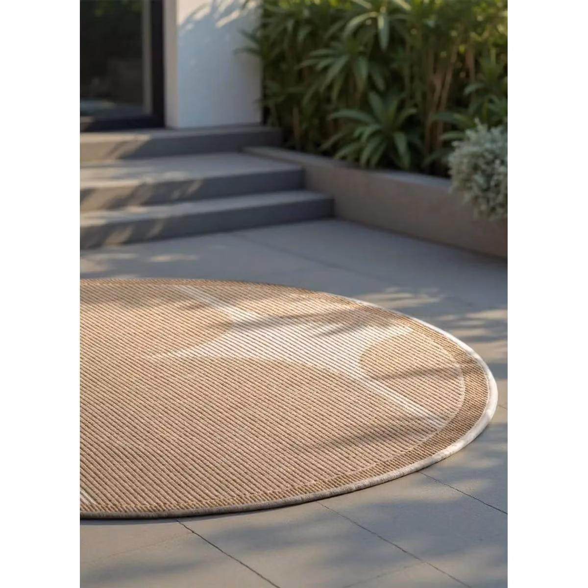 THE RUGS Reversible Weatherproof Indoor Outdoor Geometric Polypropylene Rug in Beige and Black, W/D: 160 x 230 cm – 4
