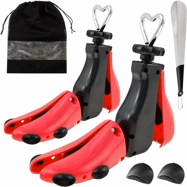 VOGREX Red Adjustable Shoe and Boot Stretcher for Wide Feet, Men and Women – 1