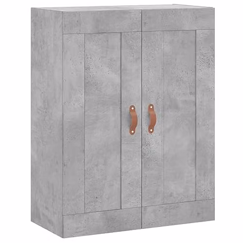 vidaXL Wall Mounted Cabinet in Concrete Grey, Modern MDF Design, W/D/H: 69.5 x 34 x 90 cm – 1