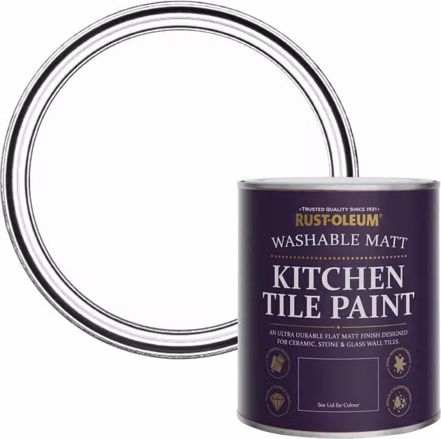 Rust-Oleum Kitchen Tile Paint in Matt Finish, Apple Blossom Green, 750ml – 1