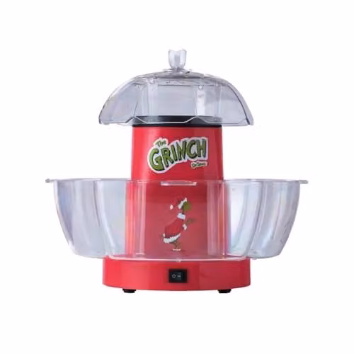 Daewoo Hot Air Popcorn Maker in Red with Dishwasher Safe Plastic Parts