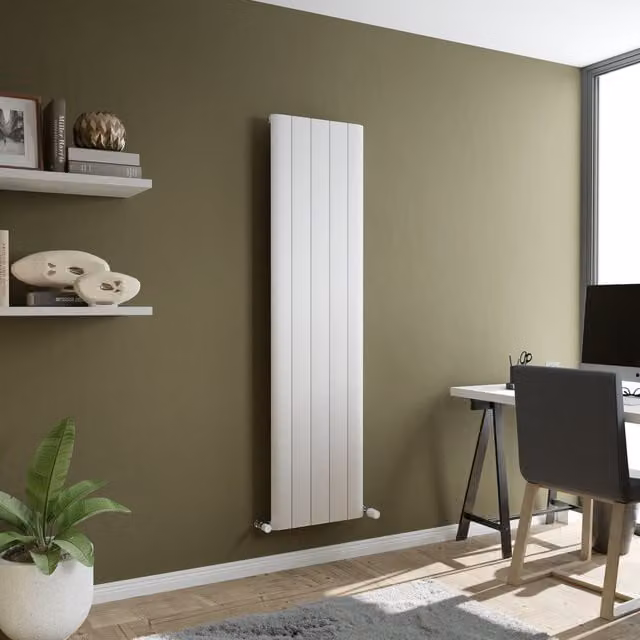 Agadon Paris Designer Aluminium Radiator in White, W: 180 cm, D: 28 cm – 1