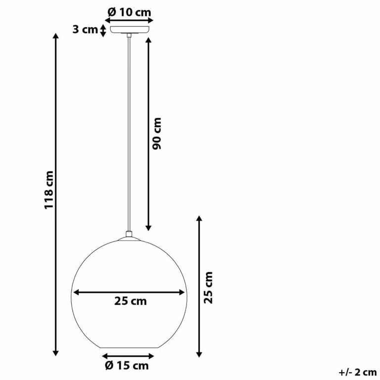 Wyld and Coco Silver Glass Sphere Hanging Pendant Lamp