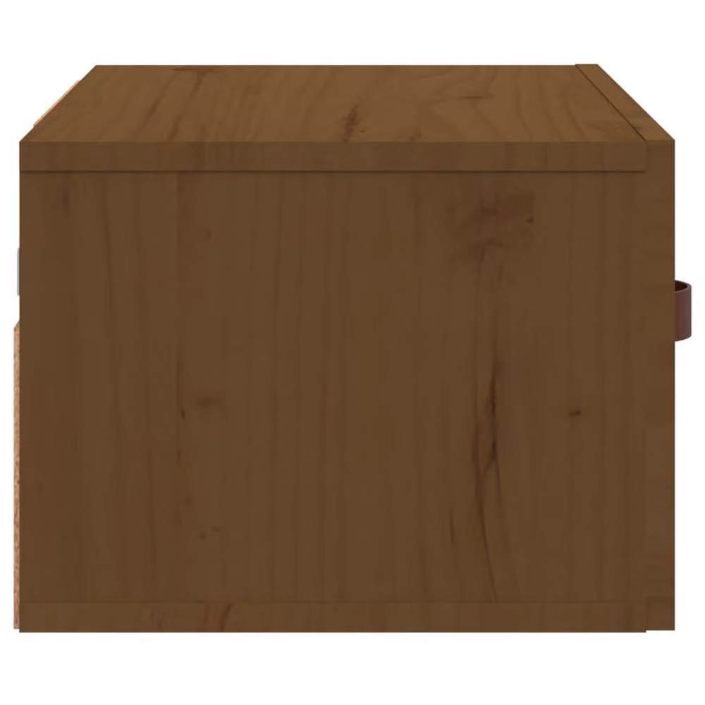 Berkfield Home Wall-mounted Bedside Cabinet in Honey Brown, W: 40 cm, D: 29.5 cm, H: 22 cm – 3