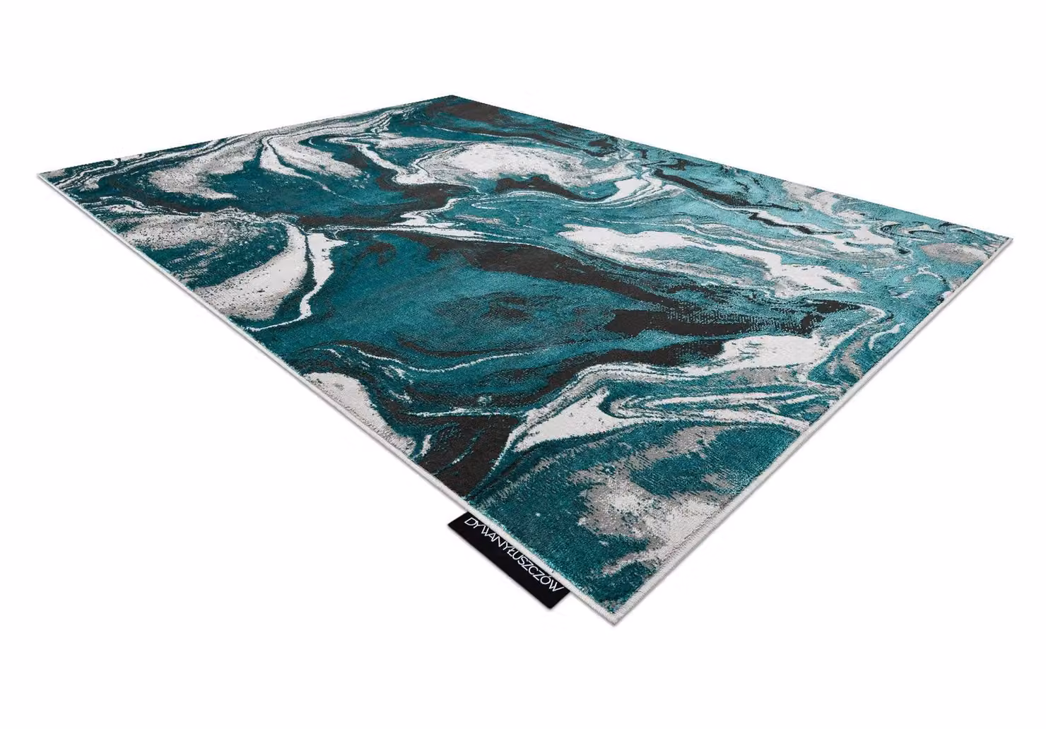 RugsX De Luxe Abstract Green and Multicolour Rectangular Rug, W: 140 cm, D: 190 cm – 3