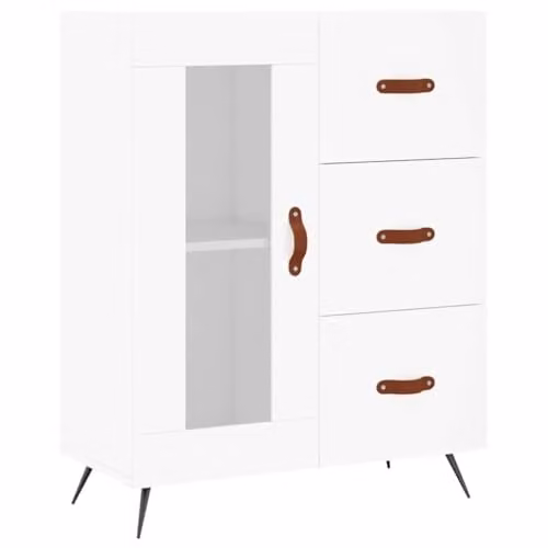 vidaXL Modern White Sideboard in Engineered Wood W/D/H: 69.5 x 34 x 90 cm – 1