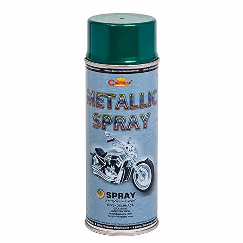 Sola Green Metallic Acrylic Spray Paint, 2 x 400 ml, Satin Gloss Finish for Metal and Wood – 2