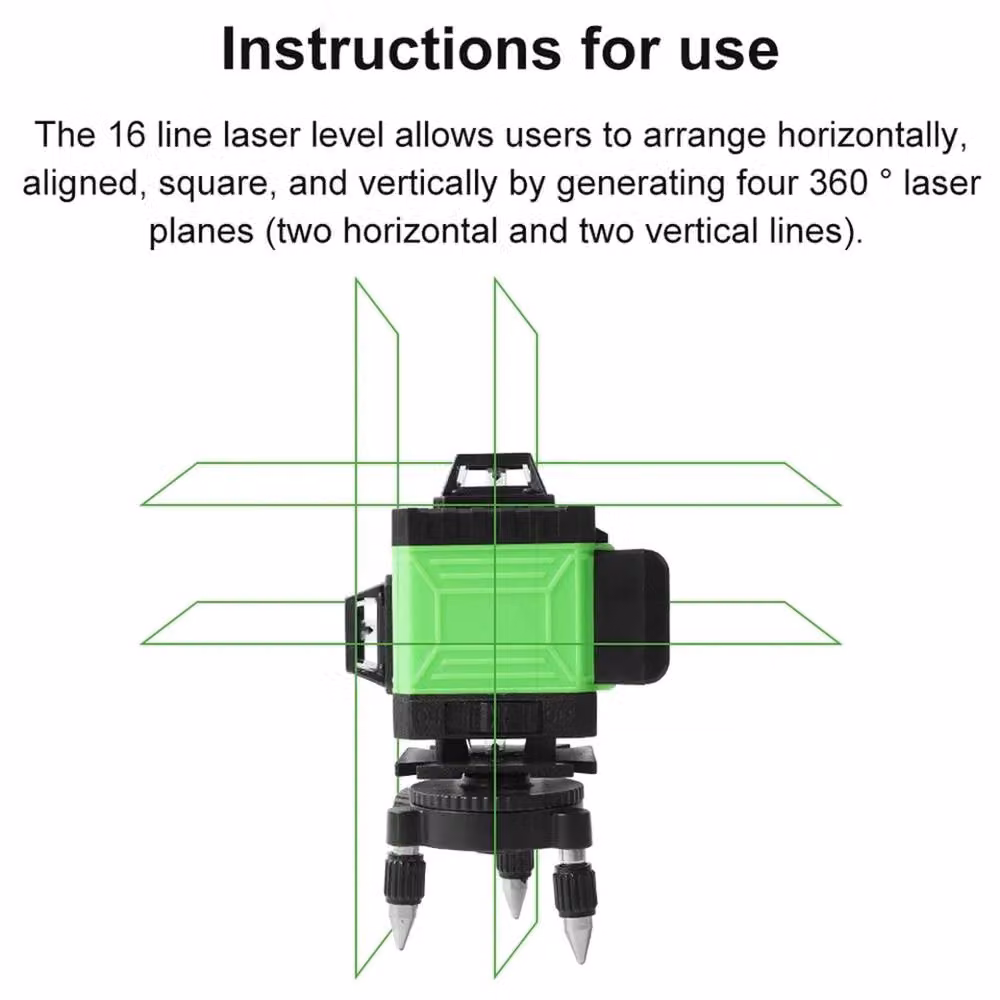 Nordara 4D 16 Lines Green Laser Level W: 1000 cm, D: 52 cm, H: 52 cm – 3