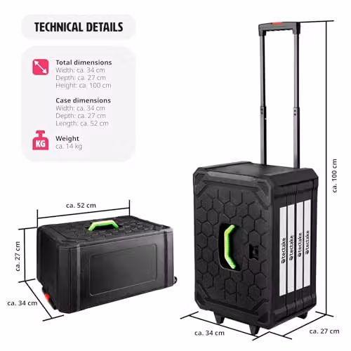 tectake Tool Box Trolley with 899-Piece DIY Tool Kit and 4 Drawers, Black – 5