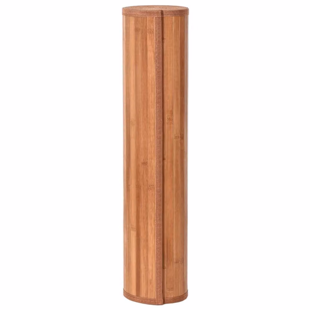 Berkfield Home Rectangular Bamboo Rug in Brown, W/D/H: 70 x 200 cm – 2