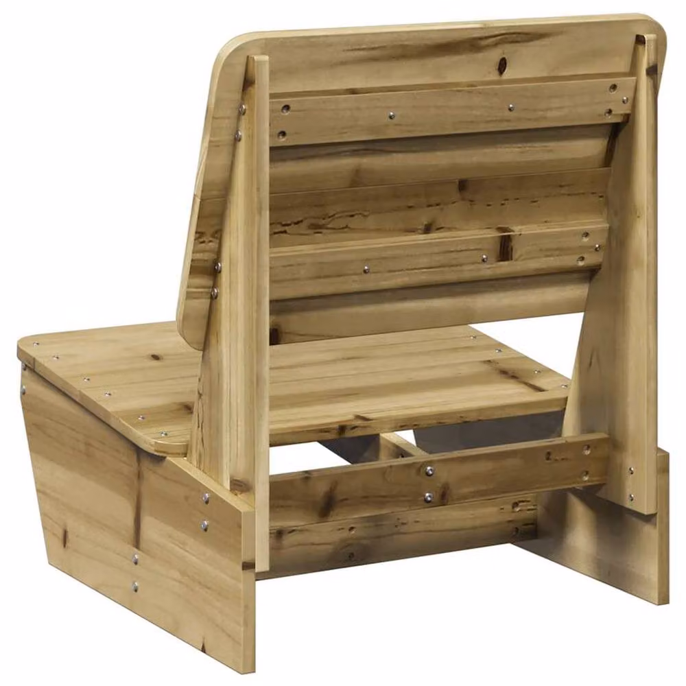 Berkfield Home Beautiful Garden Chair in Brown Impregnated Pine Wood W/D/H: 60 x 64 x 70.5 cm – 4