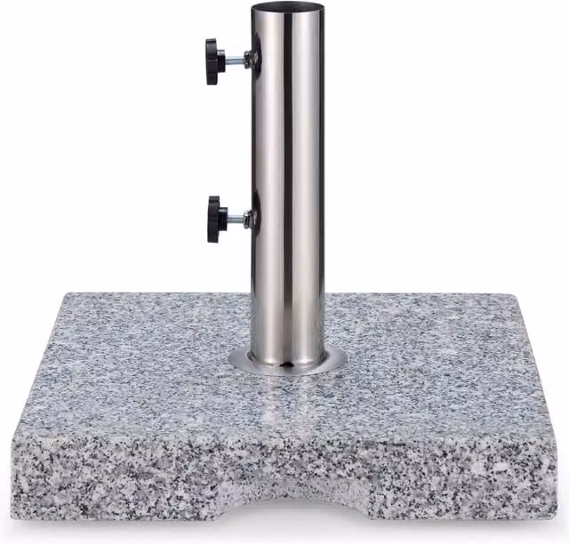 VonHaus Grey Granite Effect Square Heavy Duty Parasol Base