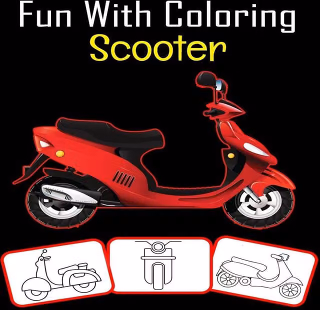 Rose Press House Fun with Colouring Scooter Multicolour and Red Paper Activity Book